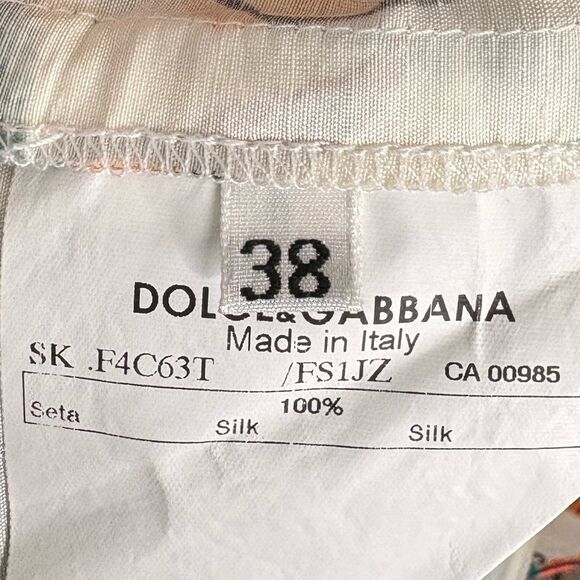 Dolce & Gabbana Watercolor Floral Silk Skirt - Picture 7 of 7